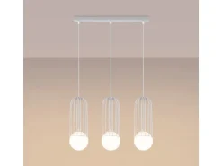 Sollux Lighting Pendelleuchte Brina 3L Weiß