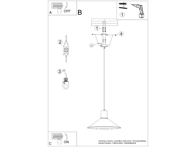 Sollux Lighting Pendelleuchte Jaga Weiß