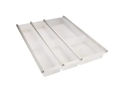 SOTECH Cuisio Besteckeinsatz 450 mm Höhe 55 mm Transluzent Weiß mit Messerblock