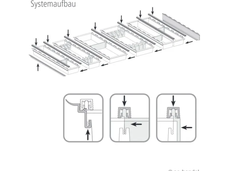 SOTECH Cuisio Besteckeinsatz 1200 mm Höhe 55 mm Transluzent Weiß mit Messerblock