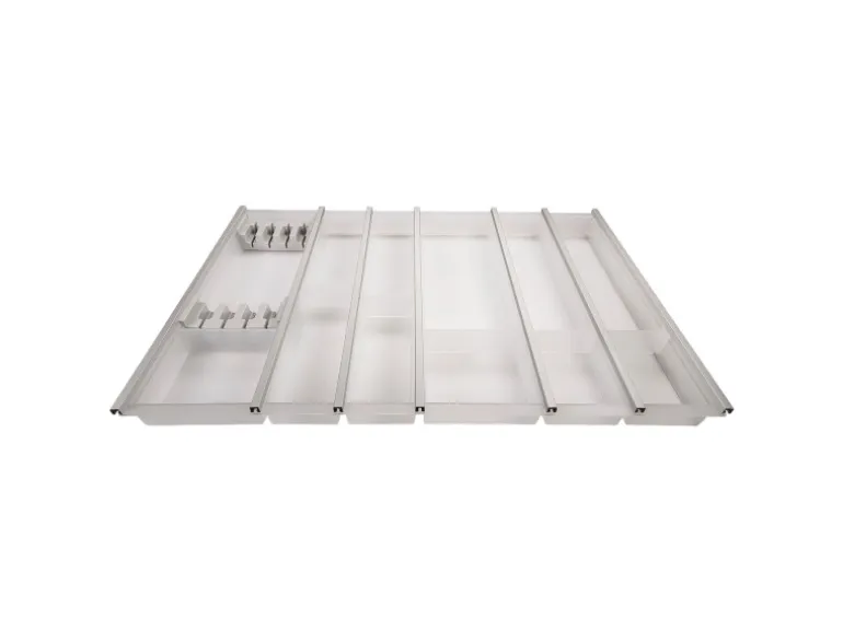 SOTECH Cuisio Besteckeinsatz 800 mm Höhe 55 mm Transluzent Weiß mit Messerblock