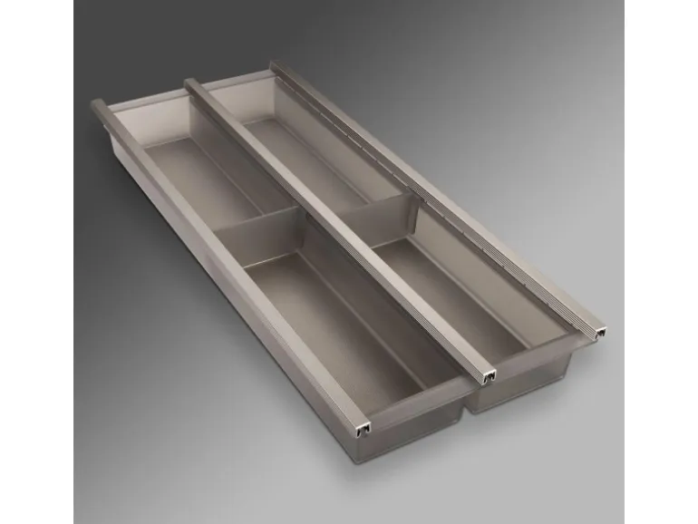 SOTECH Cuisio Besteckeinsatz 300 mm Höhe 55 mm Transluzent Graphitgrau