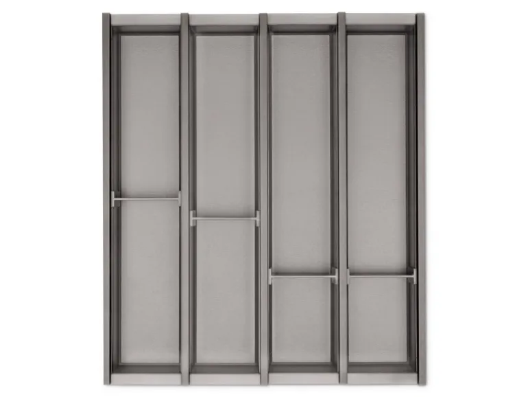 SOTECH Cuisio Besteckeinsatz Höhe 55 mm Transluzent Graphitgrau Für Blum Legrabox 473 mm mit Korpusbreite 500 mm