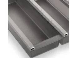 SOTECH Cuisio Besteckeinsatz Höhe 55 mm Transluzent Graphitgrau Für Blum Legrabox 473 mm mit Korpusbreite 500 mm
