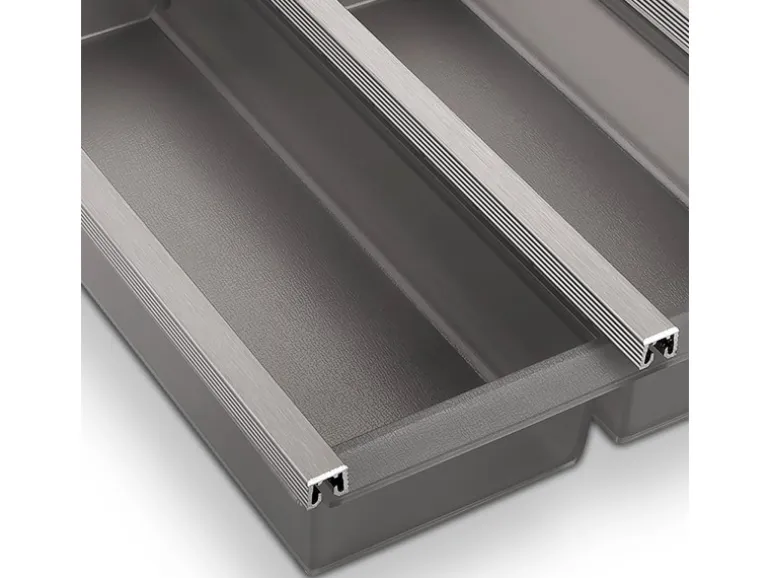 SOTECH Cuisio Besteckeinsatz Höhe 55 mm Transluzent Graphitgrau Für Blum Legrabox 473 mm mit Korpusbreite 500 mm