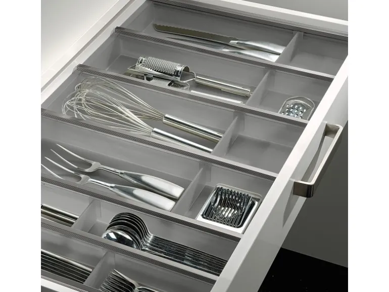 SOTECH Cuisio Besteckeinsatz Höhe 55 mm Transluzent Graphitgrau Für Blum Legrabox 473 mm mit Korpusbreite 500 mm