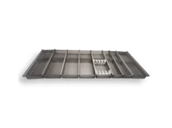 SOTECH Cuisio Besteckeinsatz 1200 mm Höhe 55 mm Transluzent Graphitgrau mit Messerblock
