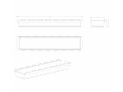 SOTECH Cuisio Gewürzeinsatz Höhe 55 mm Transluzent Graphitgrau Für Blum Legrabox 473 mm mit Korpusbreite 600 mm