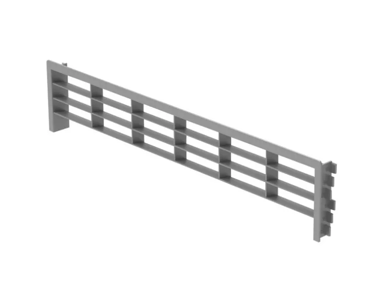 SOTECH Lüftungsgitter für Sockel 396 x 83 mm Grau