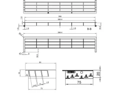 SOTECH Lüftungsgitter für Sockel 396 x 83 mm Weiß
