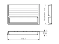 SOTECH Mehrzweckeinsatz SEPARADO Individual Schiefergrau Genarbt 300x474x51mm Schubladeneinsatz inkl. Gewürzeinsatz