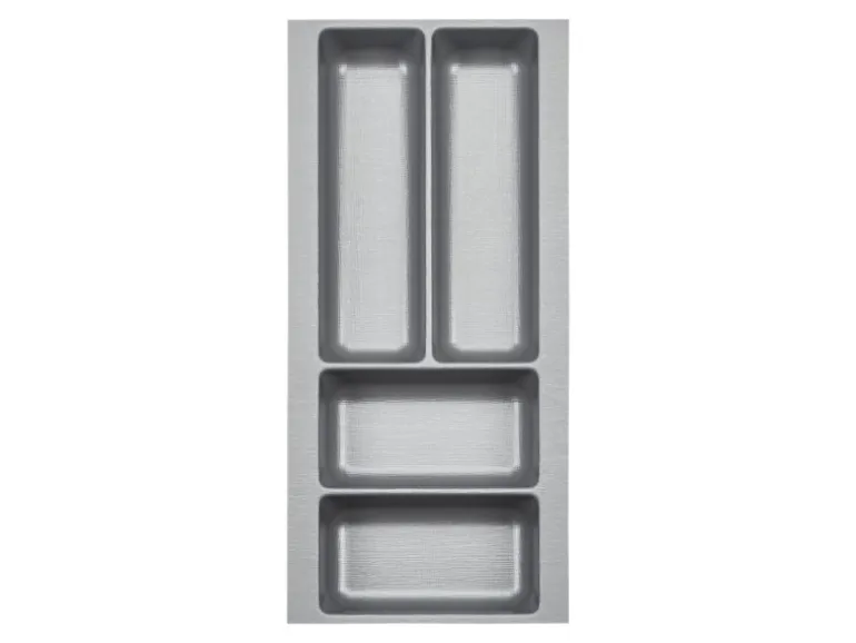 SOTECH ORGA-BOX-2 Besteckeinsatz Tiefe 462 mm Höhe 50,5 mm Für Nobilia Küchen Canvas Struktur Silbergrau Breite 209 mm
