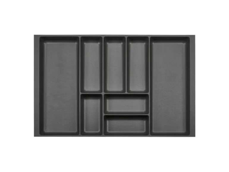 SOTECH ORGA-BOX-2 Besteckeinsatz Tiefe 462 mm Höhe 50,5 mm Für Nobilia Küchen Canvas Struktur Anthrazit Breite 709 mm