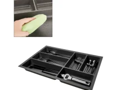 SOTECH ORGA-BOX-2 Besteckeinsatz Tiefe 462 mm Höhe 50,5 mm Für Nobilia Küchen Canvas Struktur Anthrazit Breite 309 mm