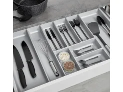 SOTECH ORGA-BOX-3 Besteckeinsätze Tiefe 473 mm Höhe 50,5 mm Silbergrau Schubladeneinsätze Breite 791 mm