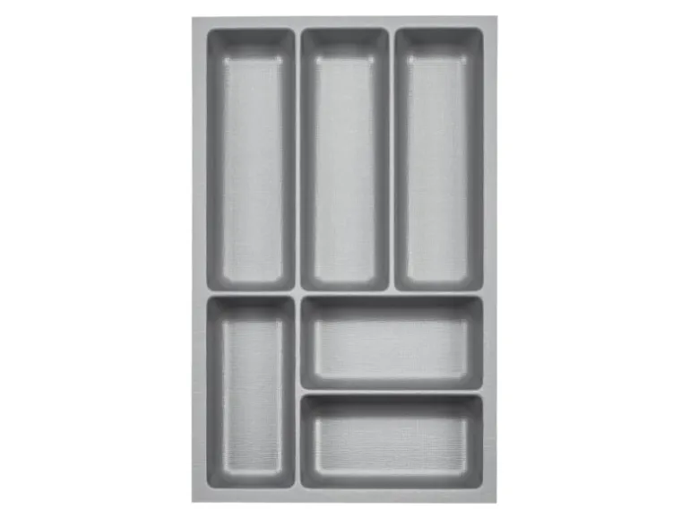 SOTECH ORGA-BOX-3 Besteckeinsätze Tiefe 473 mm Höhe 50,5 mm Silbergrau Schubladeneinsätze Breite 291 mm