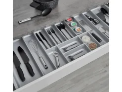 SOTECH ORGA-BOX-3 Besteckeinsätze Tiefe 473 mm Höhe 50,5 mm Silbergrau Schubladeneinsätze Breite 1091 mm