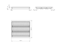 SOTECH ORGA-BOX-3 Gewürzgläsereinsatz Tiefe 473 mm Höhe 50,5 mm Silbergrau Schubladeneinsätze Breite 491 mm