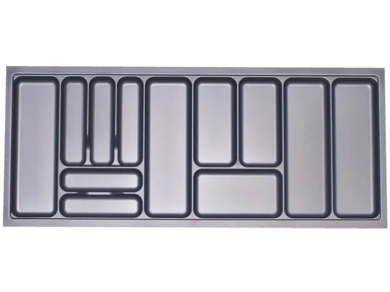SOTECH Orga-Box I Besteckeinsatz Silbergrau 1200 mm Höhe 55 mm Für Blum Tandembox und ModernBox