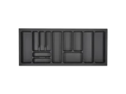 SOTECH Orga-Box I Besteckeinsatz Höhe 55 mm Oriongrau 1200 mm Antirutschbeschichtung Für Blum Tandembox und ModernBox