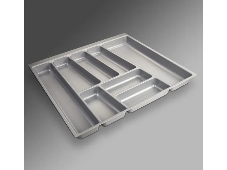 SOTECH ORGA-BOX II Besteckeinsatz 600 mm Höhe 45 mm Silbergrau Für Nobilia Schubladen
