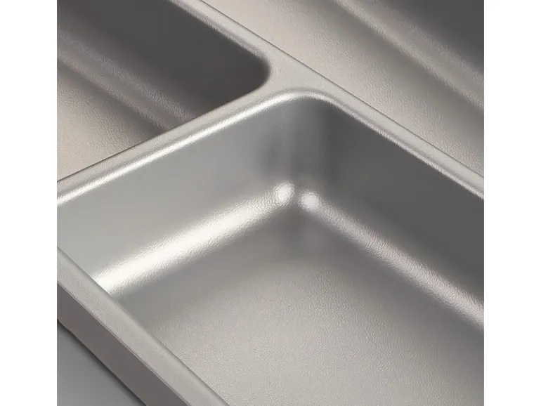 SOTECH ORGA-BOX II Besteckeinsatz 600 mm Höhe 45 mm Silbergrau Für Nobilia Schubladen