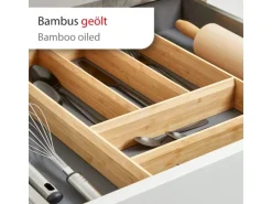 SOTECH Orga-Box Individual Besteckeinsatz Bambus 473 x 273 x 50 mm Geölt