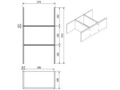SOTECH ORGA-BOX Schubladen-Einsatz Bambus Geölt 473x273x145 mm Auszugseinsatz