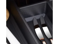 SOTECH Orga-Box VII Besteckeinsatz Schwarz 400 mm Höhe 50,5 mm mit Softtouch Oberfläche