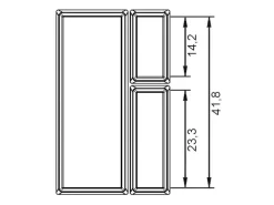 SOTECH Orga-Box VII Besteckeinsatz Basaltgrau 300 mm Höhe 50,5 mm mit Softtouch Oberfläche