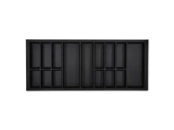 SOTECH Orga-Box VII Besteckeinsatz Schwarz 1200 mm Höhe 50,5 mm mit Softtouch Oberfläche
