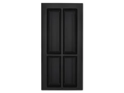 SOTECH Orga-Box VII Besteckeinsatz Schwarz 300 mm Höhe 50,5 mm mit Softtouch Oberfläche