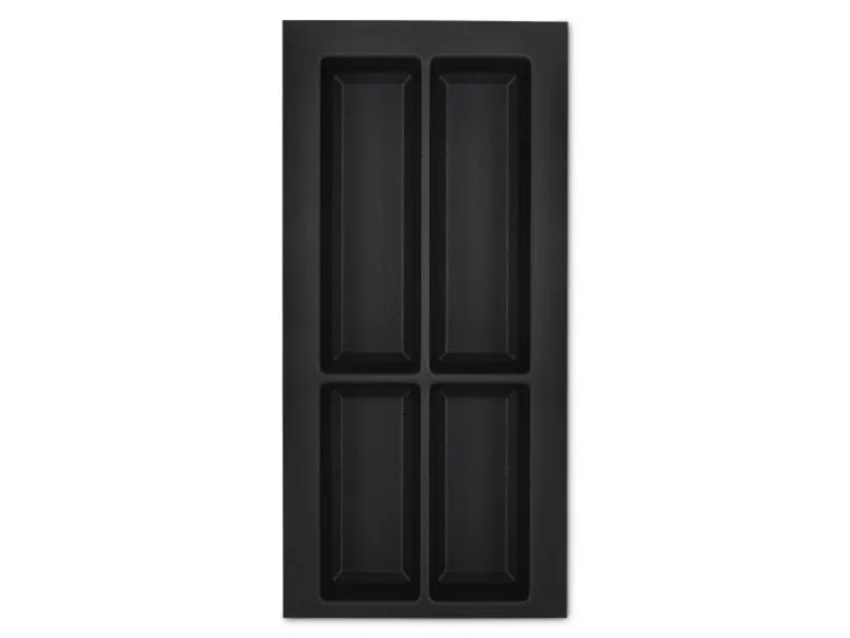 SOTECH Orga-Box VII Besteckeinsatz Schwarz 300 mm Höhe 50,5 mm mit Softtouch Oberfläche