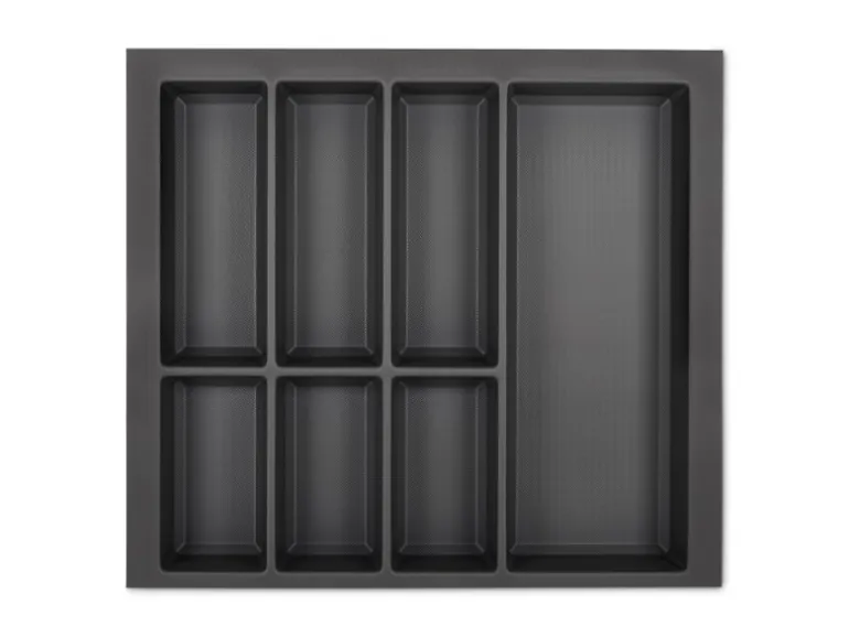 SOTECH Orga-Box VII Besteckeinsatz Basaltgrau 600 mm Höhe 50,5 mm mit Softtouch Oberfläche