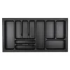 SOTECH Orga-Box VIII Besteckeinsatz 911 x 480 x 55 mm Lavagrau mit Perlstruktur Für 100er Schränke in Häcker Küchen