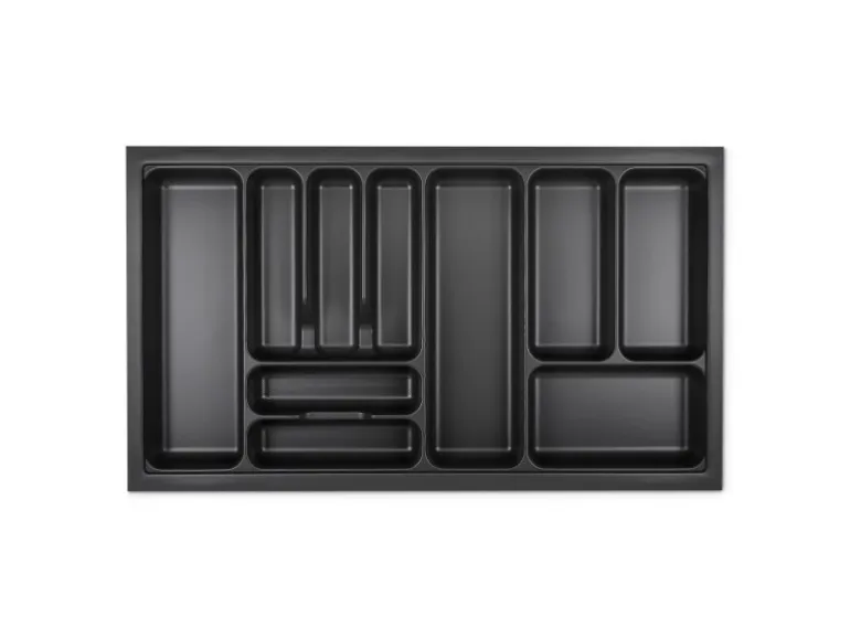 SOTECH Orga-Box VIII Besteckeinsatz 811 x 480 x 55 mm Lavagrau mit Perlstruktur Für 90er Schränke in Häcker Küchen