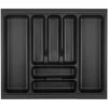 SOTECH Orga-Box VIII Besteckeinsatz 511 x 480 x 55 mm Lavagrau mit Perlstruktur Für 60er Schränke in Häcker Küchen