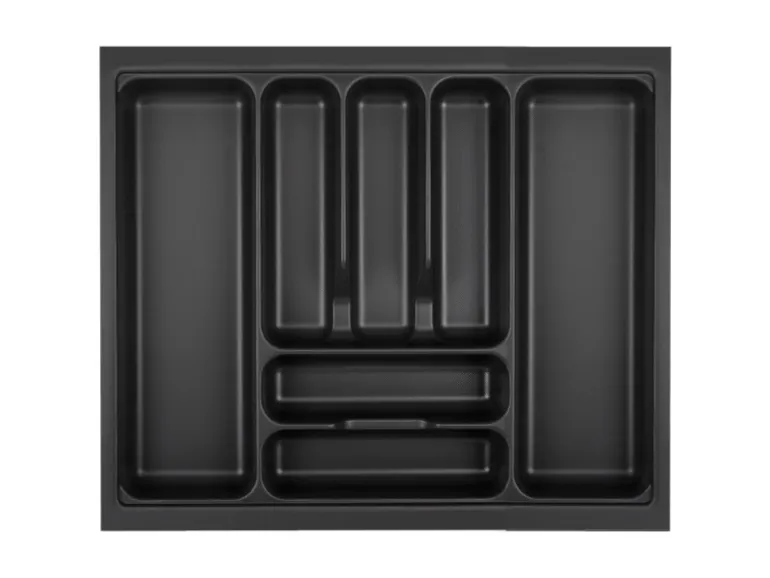 SOTECH Orga-Box VIII Besteckeinsatz 511 x 480 x 55 mm Lavagrau mit Perlstruktur Für 60er Schränke in Häcker Küchen
