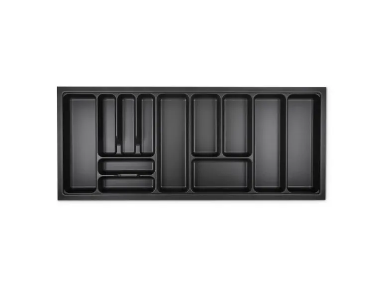 SOTECH Orga-Box VIII Besteckeinsatz 1111 x 480 x 55 mm Lavagrau mit Perlstruktur Für 120er Schränke in Häcker Küchen