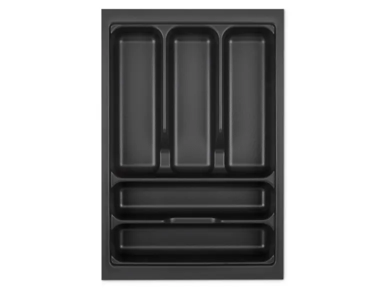 SOTECH Orga-Box VIII Besteckeinsatz 311 x 480 x 55 mm Lavagrau mit Perlstruktur Für 40er Schränke in Häcker Küchen