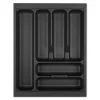 SOTECH Orga-Box VIII Besteckeinsatz 361 x 480 x 55 mm Lavagrau mit Perlstruktur Für 45er Schränke in Häcker Küchen