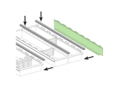 SOTECH Seitenwand Für Cuisio Besteckeinsatz 473 mm Transluzent Anthrazit