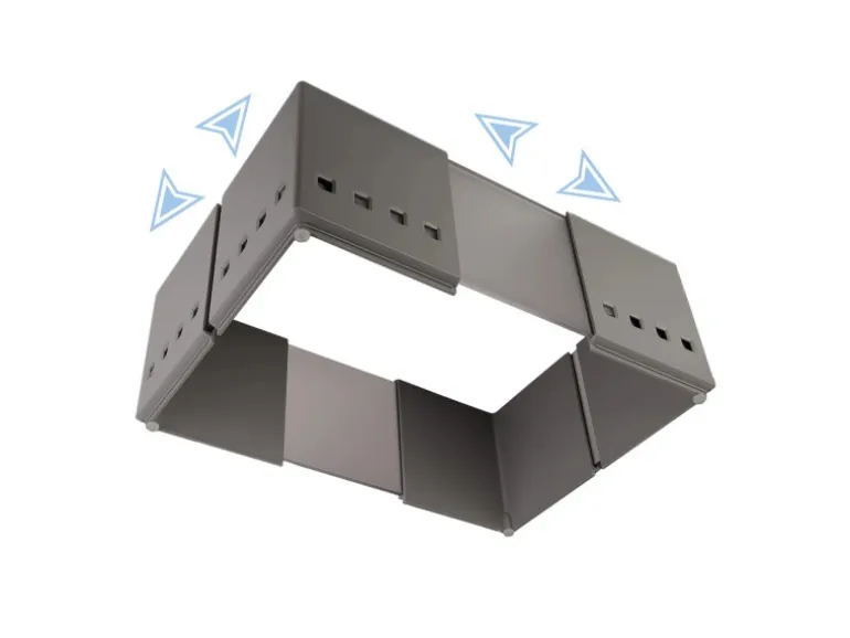 SOTECH 1x Organisationsrahmen CuisioFlex 129 mm Höhe Stufenlos Verstellbar von 236 - 386 mm inkl. Anti-Rutsch-Füße