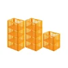 SparSet 10 x Eurobehälter Bäcker- und Konditorenkasten HxBxT 34,9 x 40 x 60 70 Liter Gelb-Orange Brötchenkiste Sstapelbare Bäckerkiste