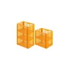 SparSet 5 x Eurobehälter Bäcker- und Konditorenkasten HxBxT 34,9 x 40 x 60 70 Liter Gelb-Orange Brötchenkiste Sstapelbare Bäckerkiste