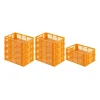 SparSet 10 x Eurobehälter Bäcker- und Konditorenkasten HxBxT 17,1 x 40 x 60 33 Liter Gelb-Orange Brötchenkiste Sstapelbare Bäckerkiste