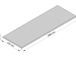 Sprela Arbeitsplatten Fossil Arosa 2,8 cm x 186 cm x 63,5 cm FSC®