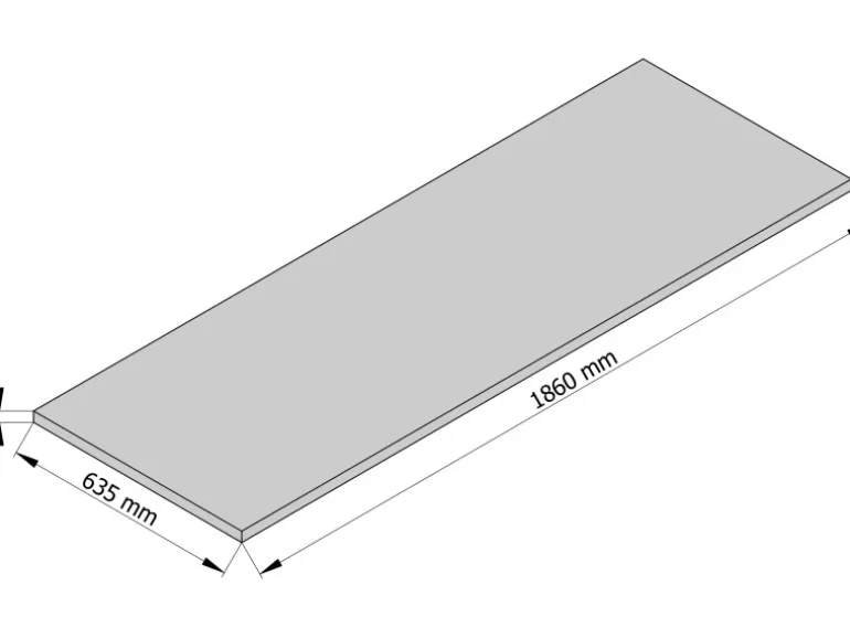 Sprela Arbeitsplatten Fossil Arosa 2,8 cm x 186 cm x 63,5 cm FSC®