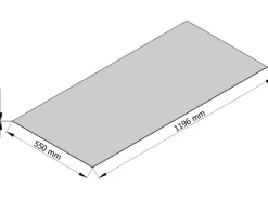 Sprela Rückwandkompaktplatte Portland-Perlweiß 2 mm x 119,6 cm x 55 cm