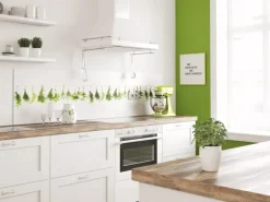 Spritzschutz-Rückwand WandArt easy 80 cm x 58,5 cm Herbs Line (D3106P BRIL) FSC®